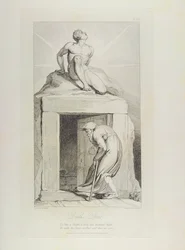 Porta da Morte, pl.12, ilustração de &39;The Grave, A Poem&39; de William Blake (1757-1827) gravada por Luigi Schiavonetti (1765-1810), 1808